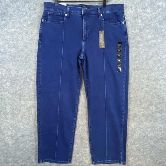 Banana‎ Republic NWT Vintage Stretch Trouser Jeans Size 33/16 Blue Straight Leg - Picture 1 of 14